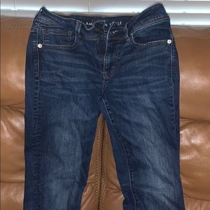 AE super stretch dark bootcut jeans
